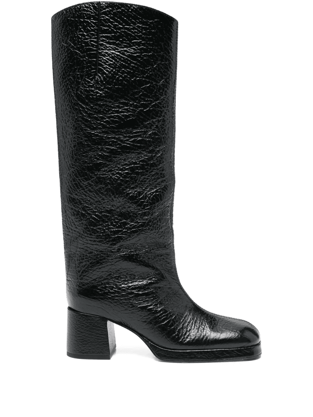 65mm Tundra grained block-heel boots - Image 1