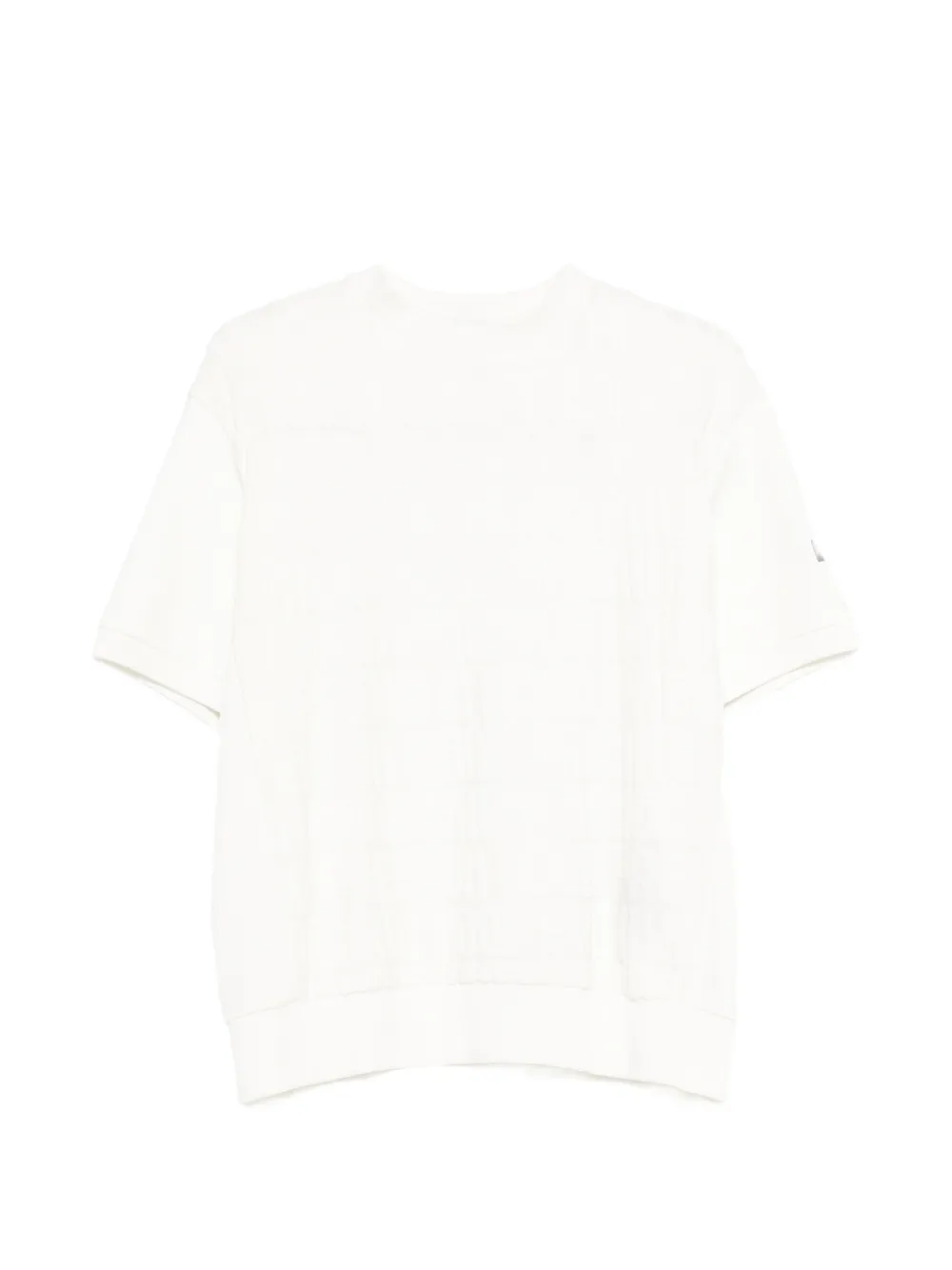 Branding textured short-sleeve T-shirt - Image 1