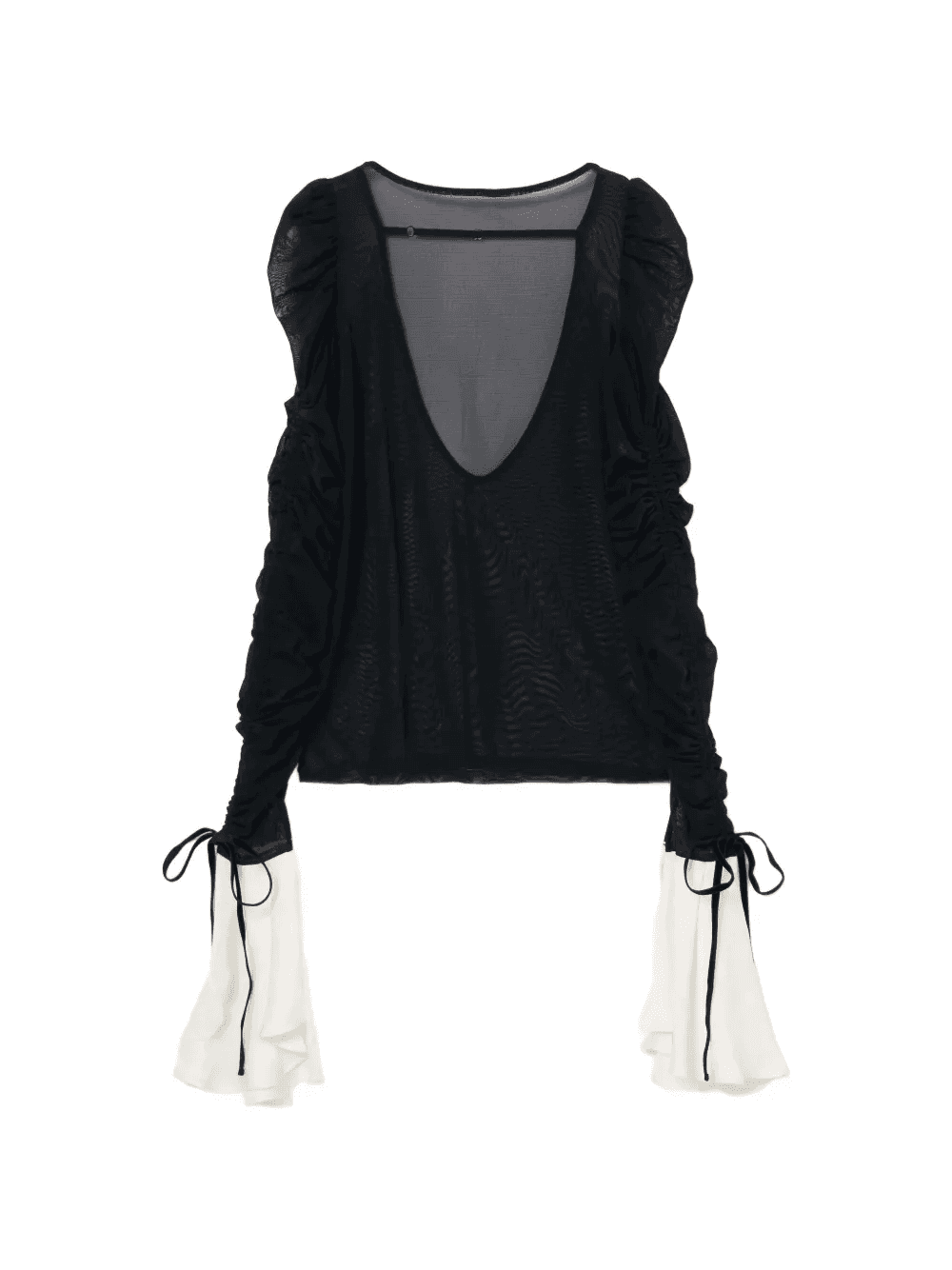 ruched sheer-mesh blouse - Image 1
