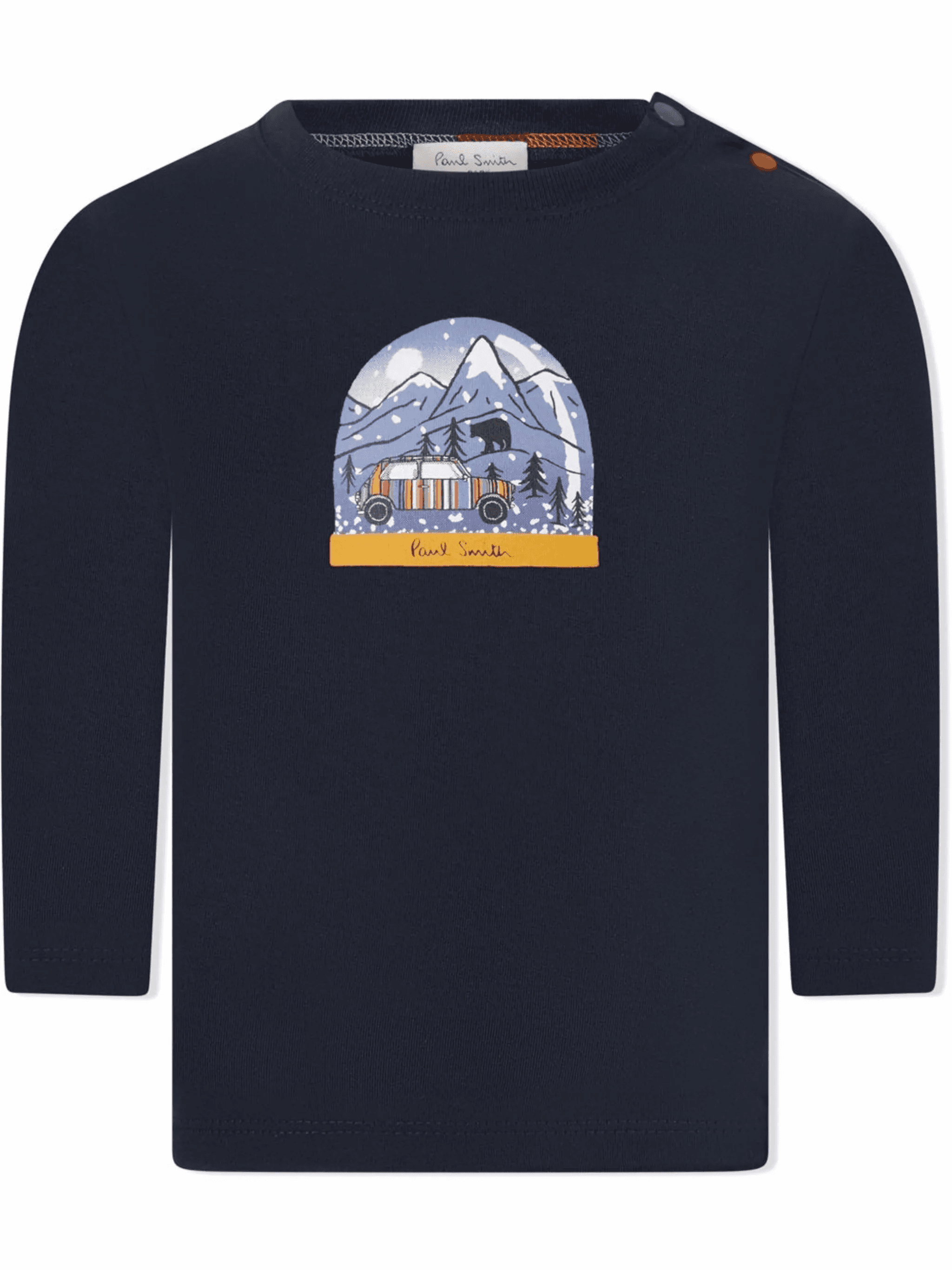 snow globe-print long-sleeve top - Image 1