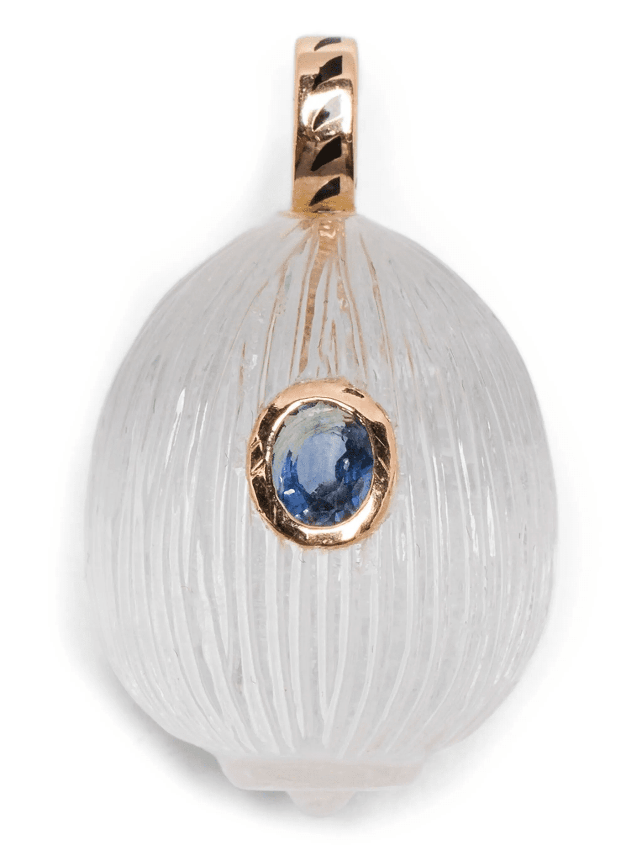 18K rose gold Coquito sapphire pendant - Image 1