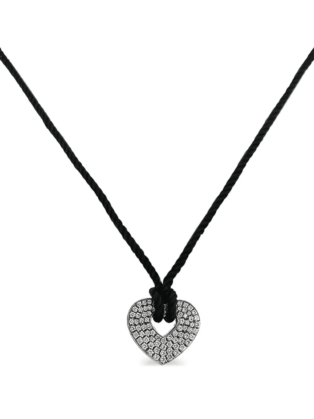 2000s white gold Secret diamond necklace - Image 1