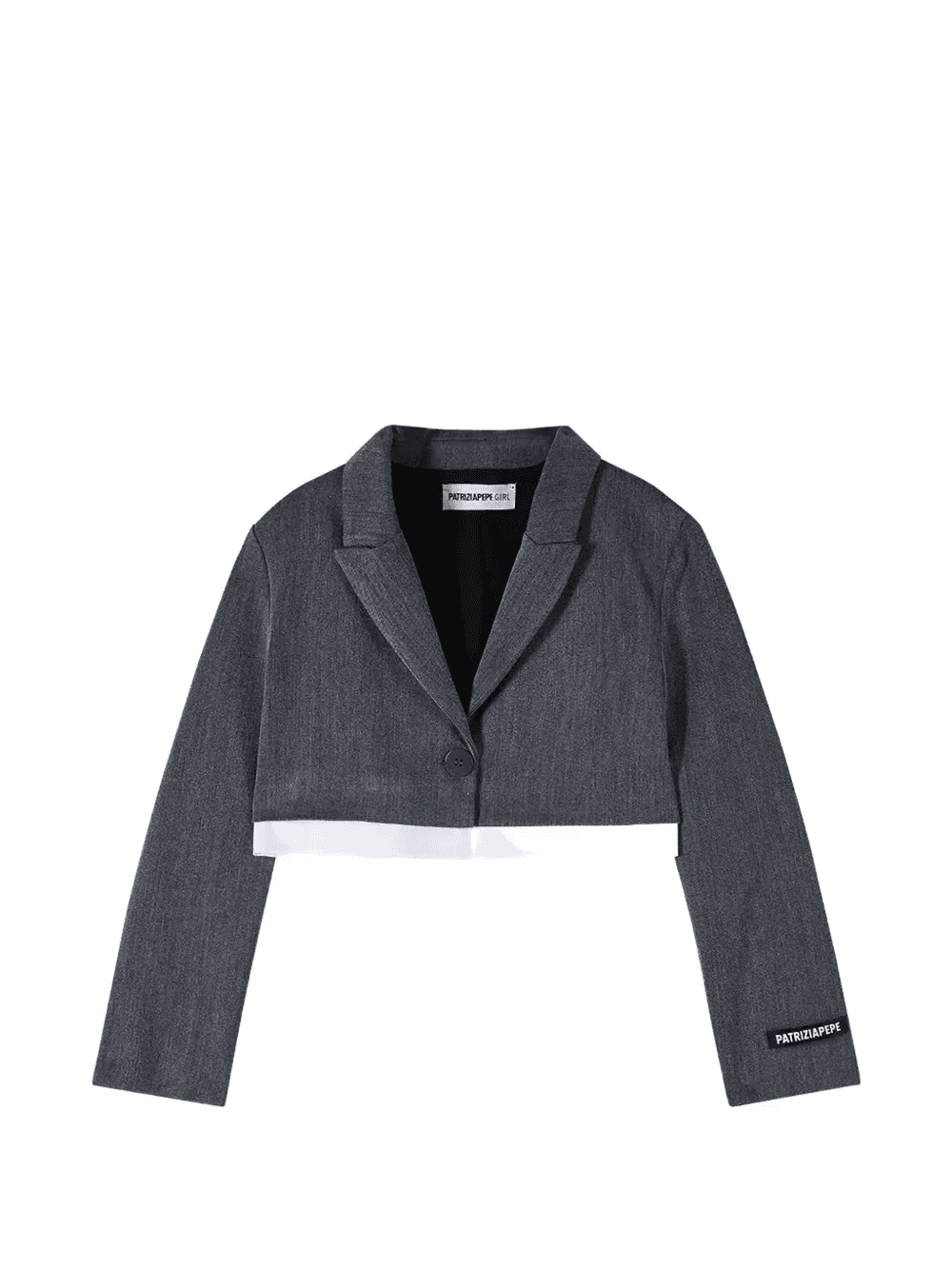 logo-patch buttoned blazer - Image 1