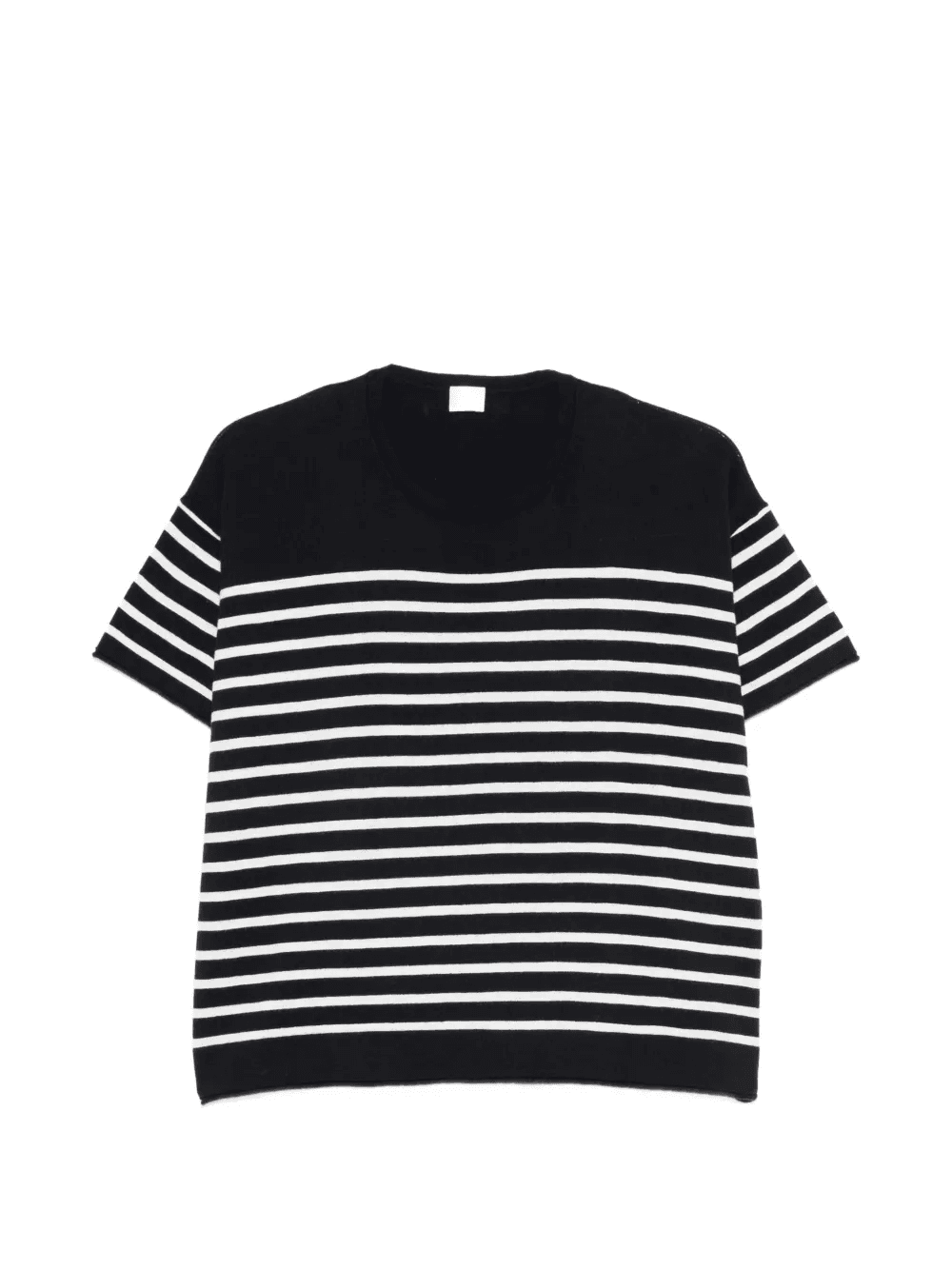 striped short-sleeved sweater - Image 1