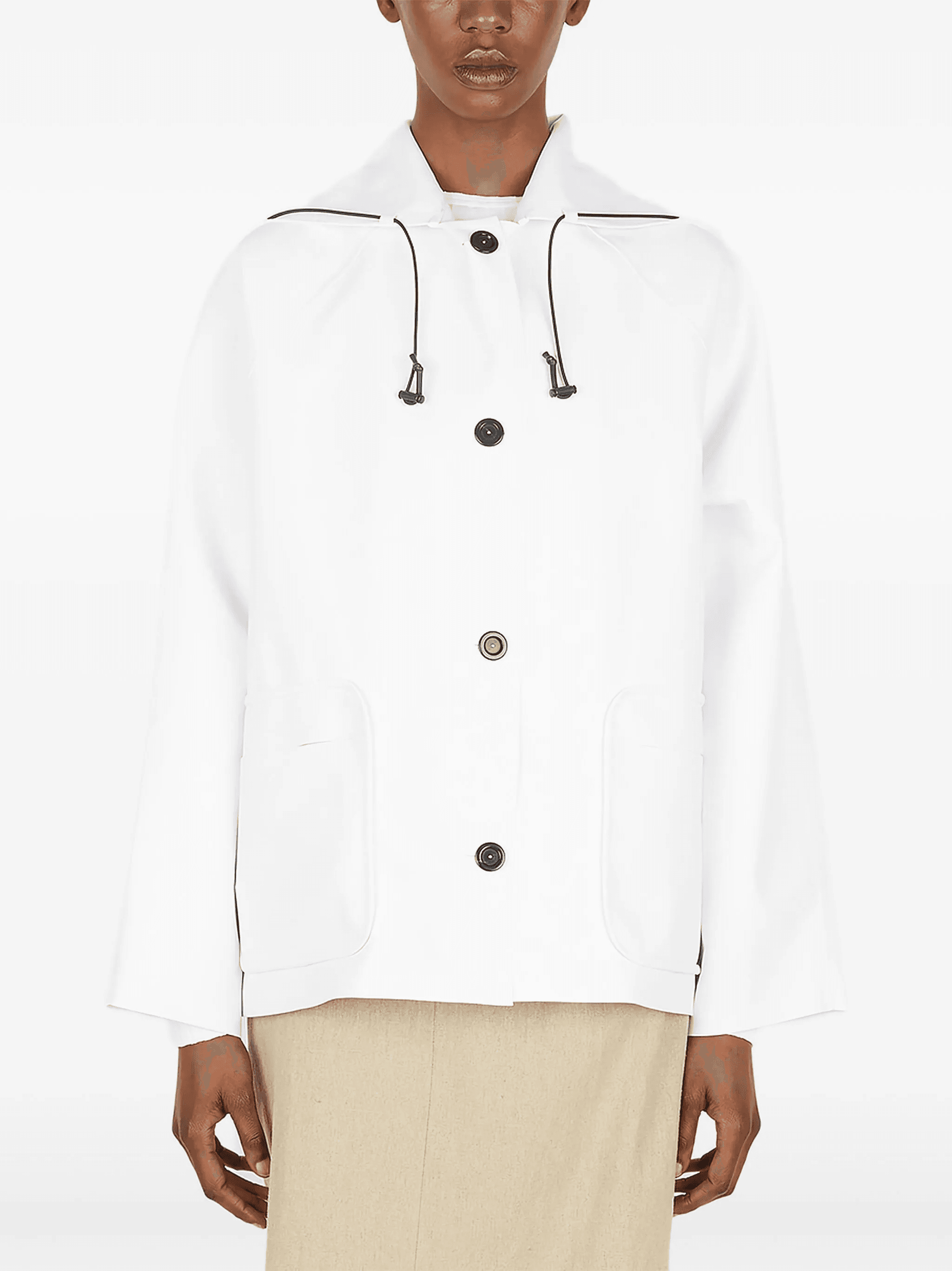 Sailor hooded button raincoat - Image 1