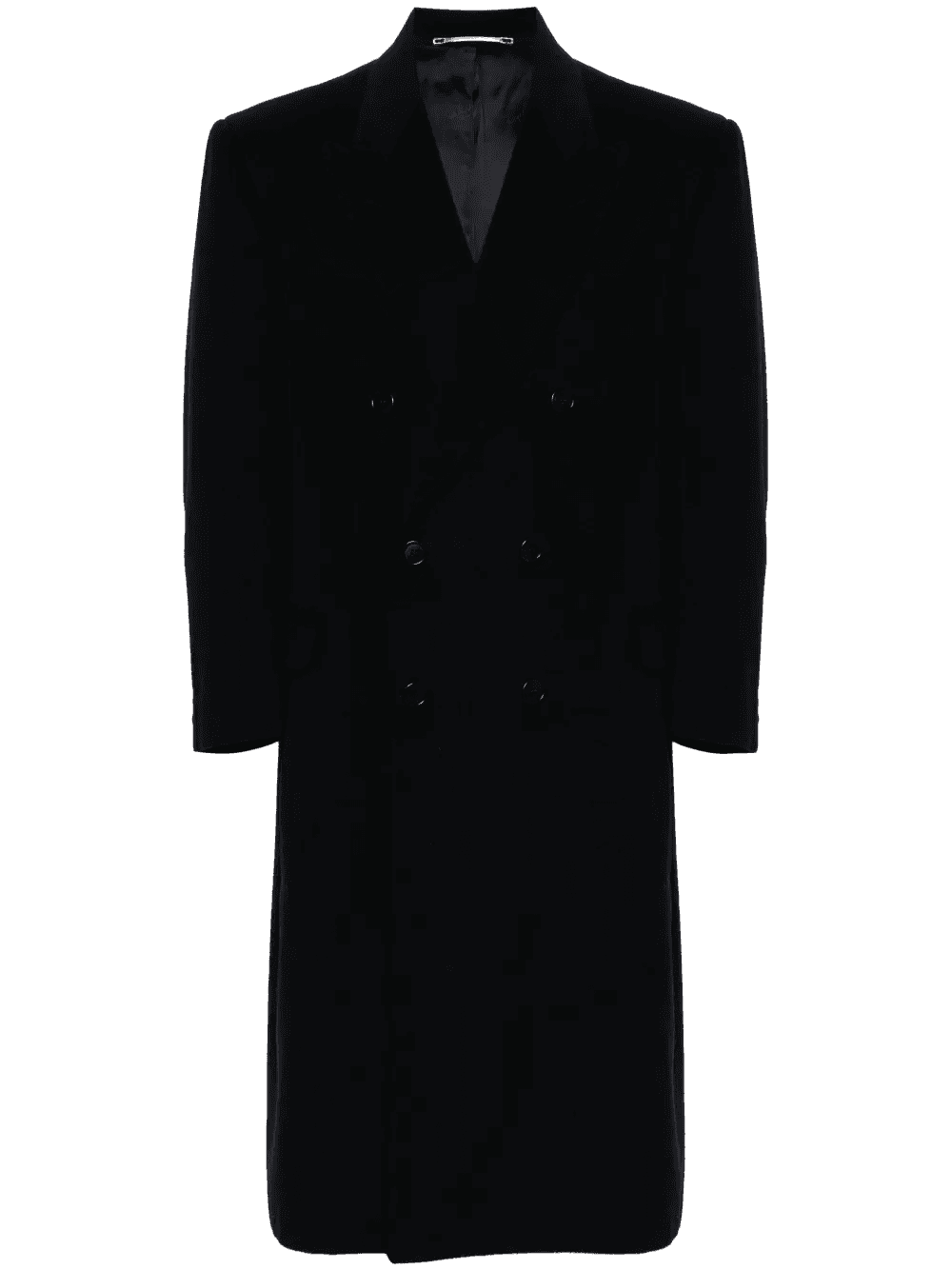 1970s double-breasted brushed coat - Image 1