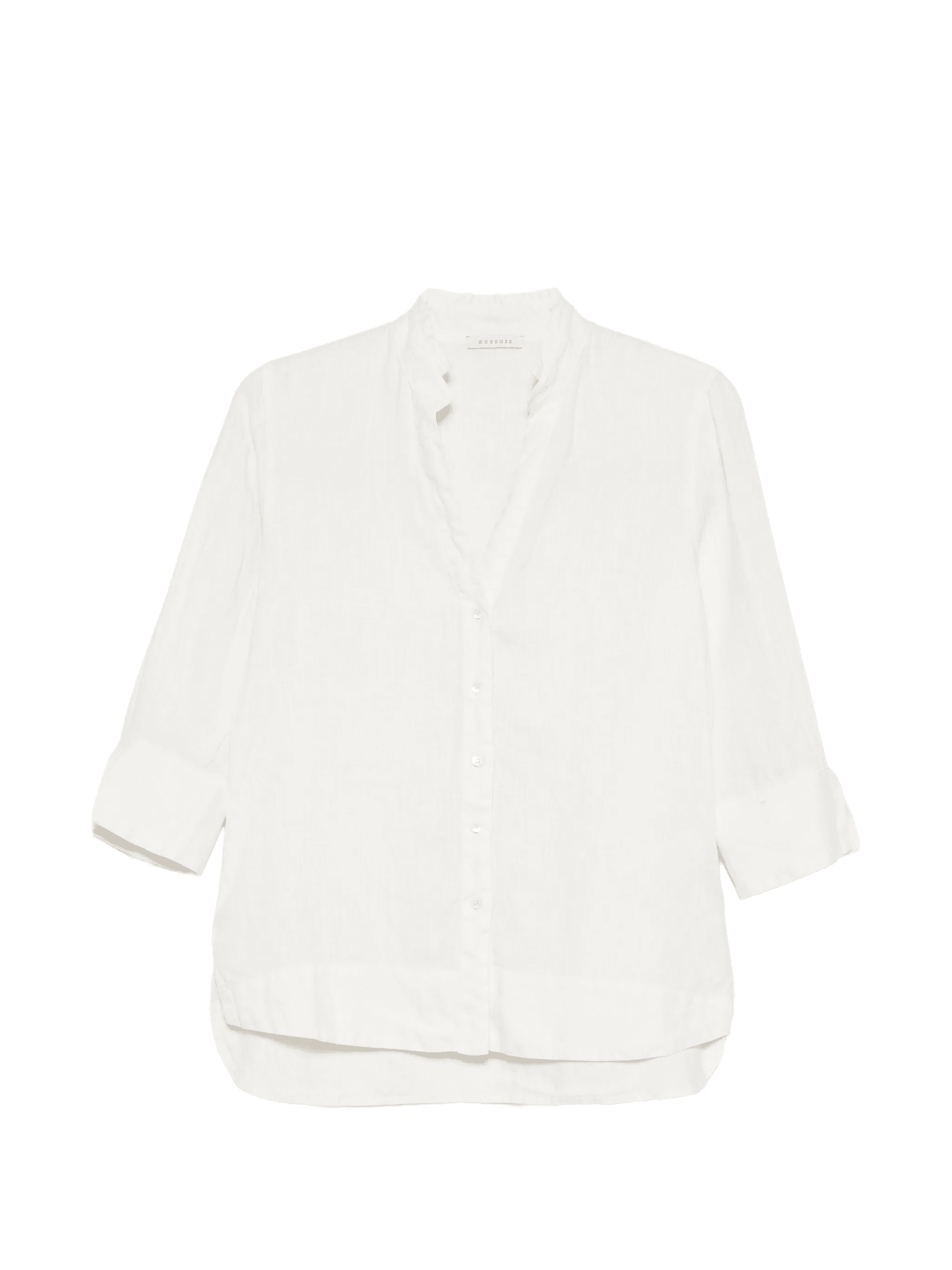 buttoned three-quarter-sleeve shirt - Image 1