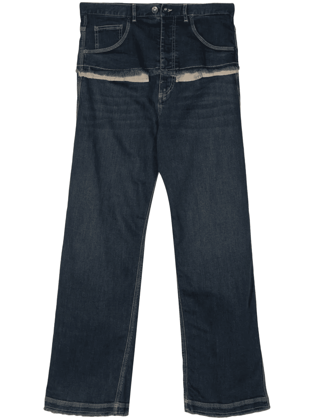 mid-rise straight-leg jeans - Image 1