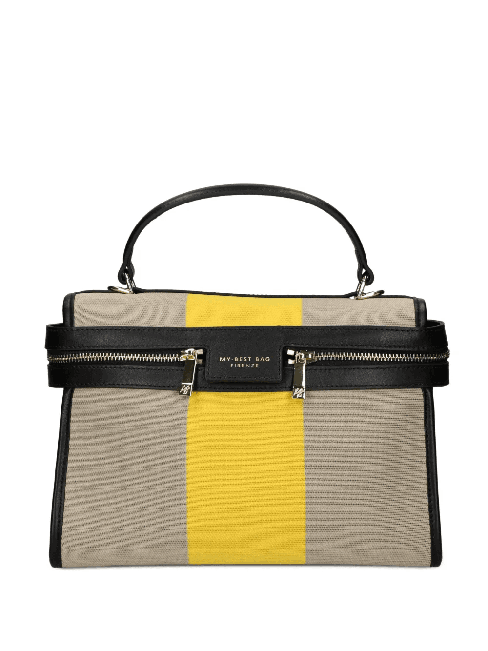 stripe zip tote bag - Image 1