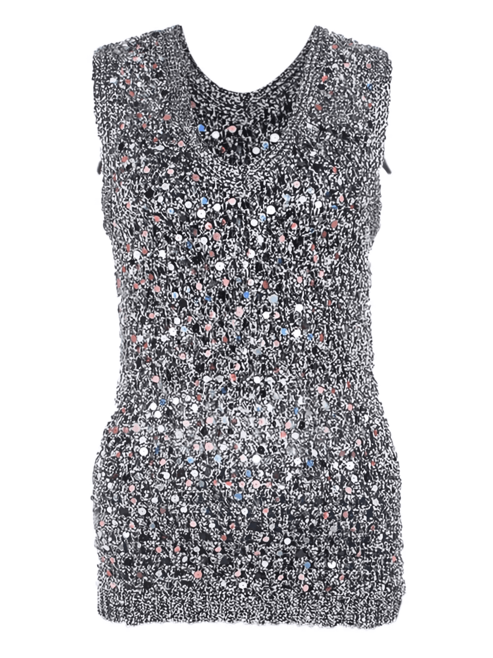 pre-owned sequin-embellished sleeveless top - Image 1