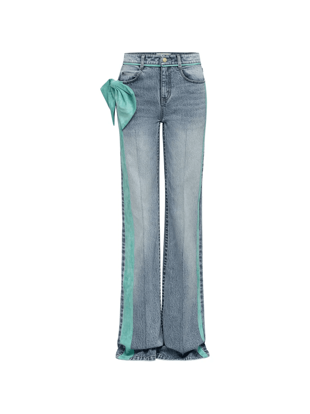 bow-embellishment jeans - Image 1