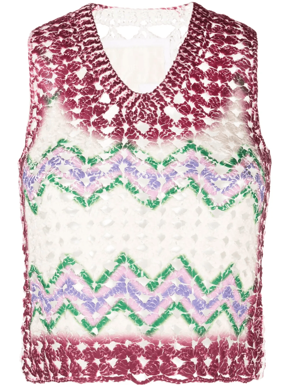 cut-out crew-neck tank top - Image 1