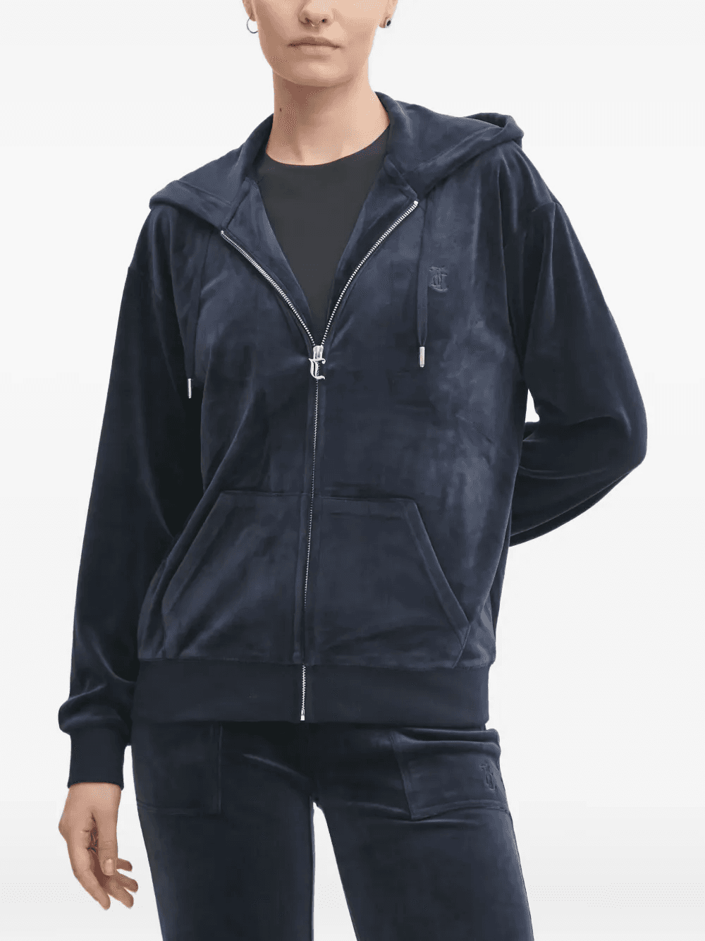 hooded zip-up hoodie - Image 1