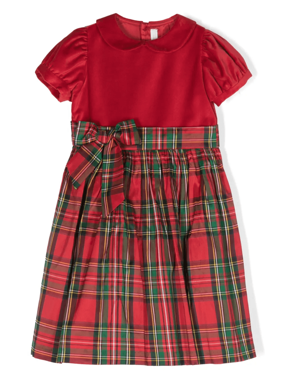 tartan-check Aline dress - Image 1