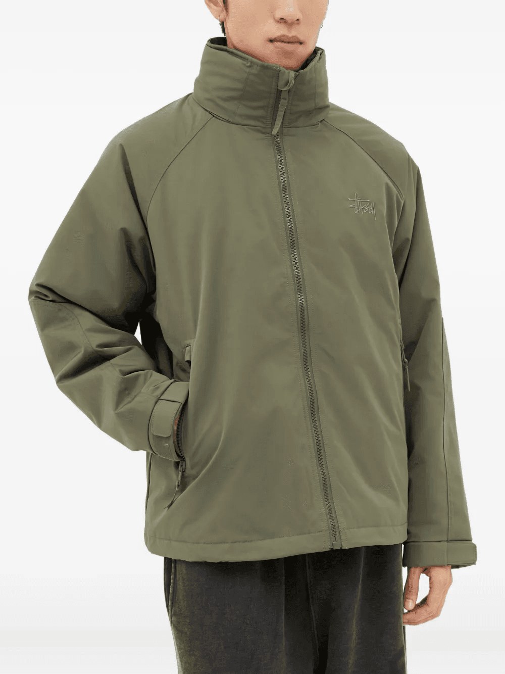 logo-embroidered windbreaker - Image 1