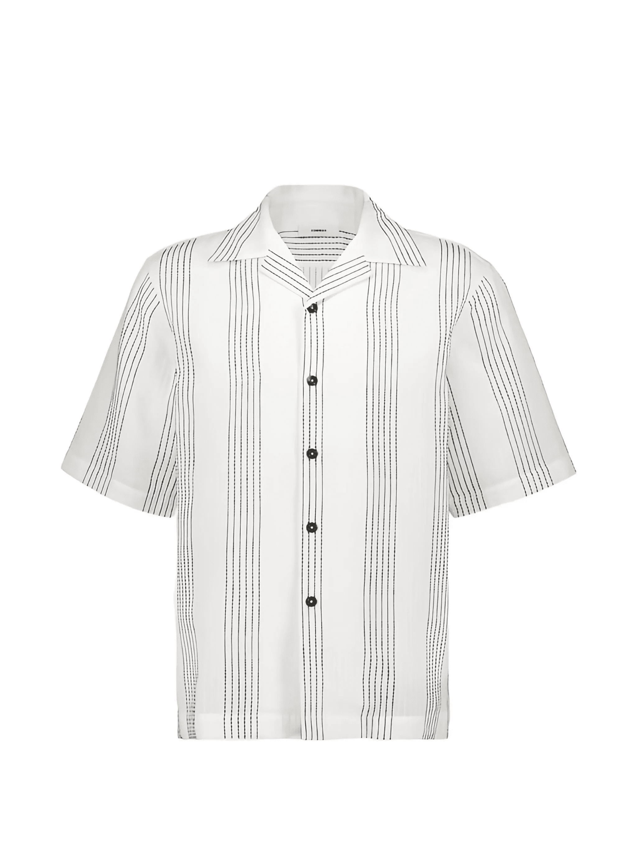 striped camp-collar shirt - Image 1