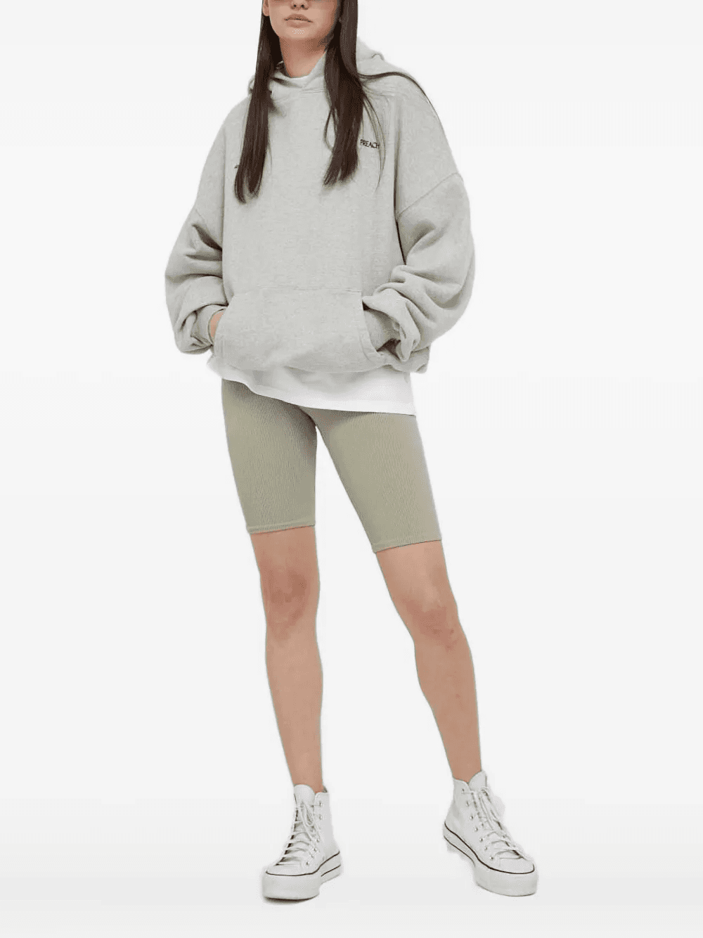 embroidered-logo cotton hoodie - Image 1