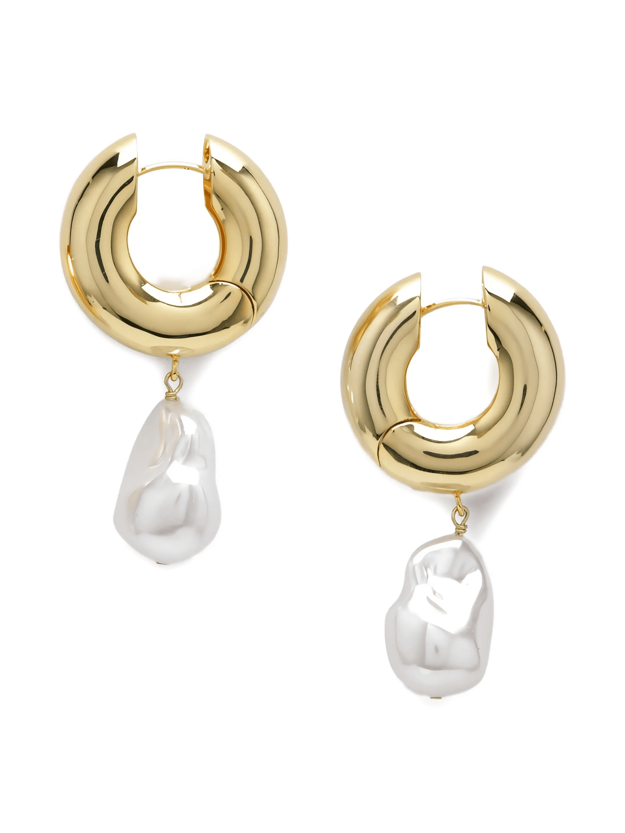 pleated pearl earring - Image 1
