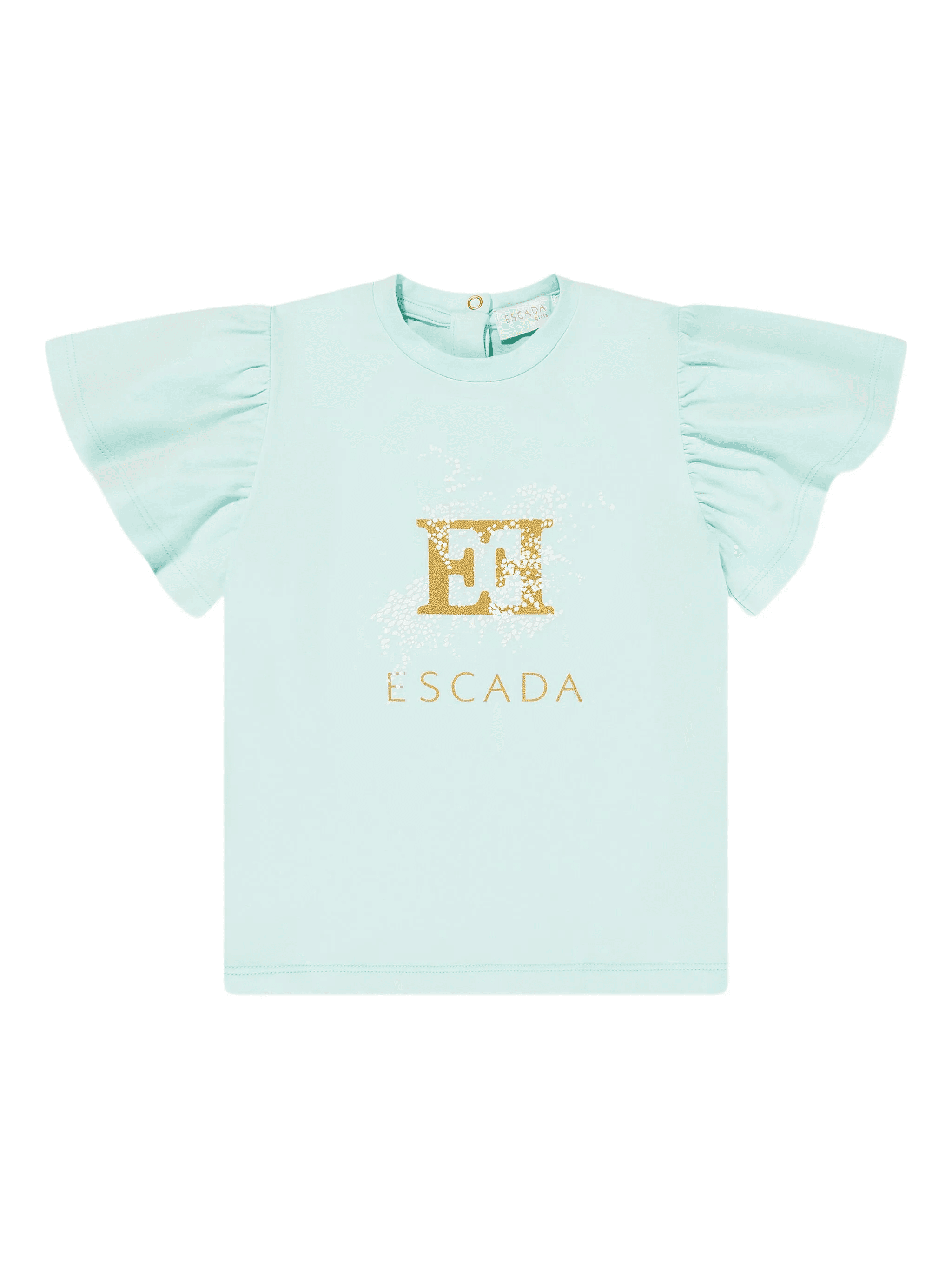 ruffle-sleeve logo-print T-shirt - Image 1