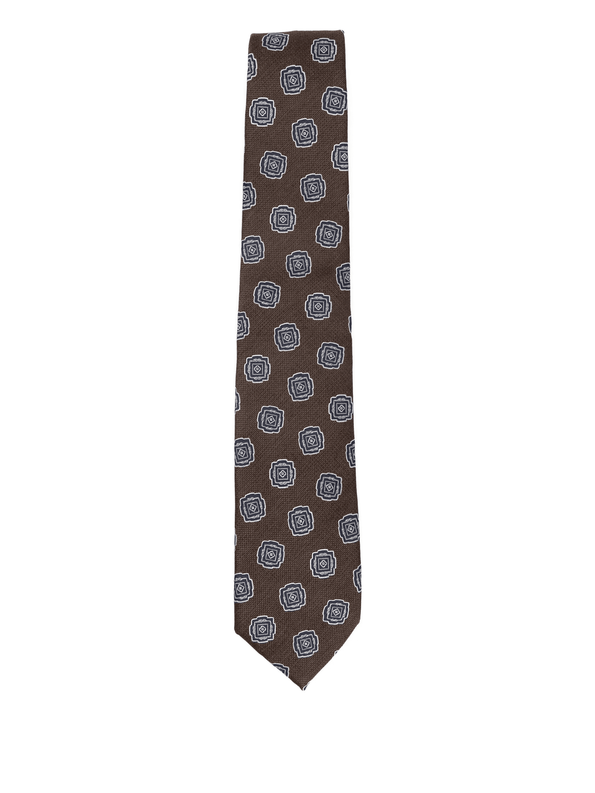 patterned silk tie - Image 1