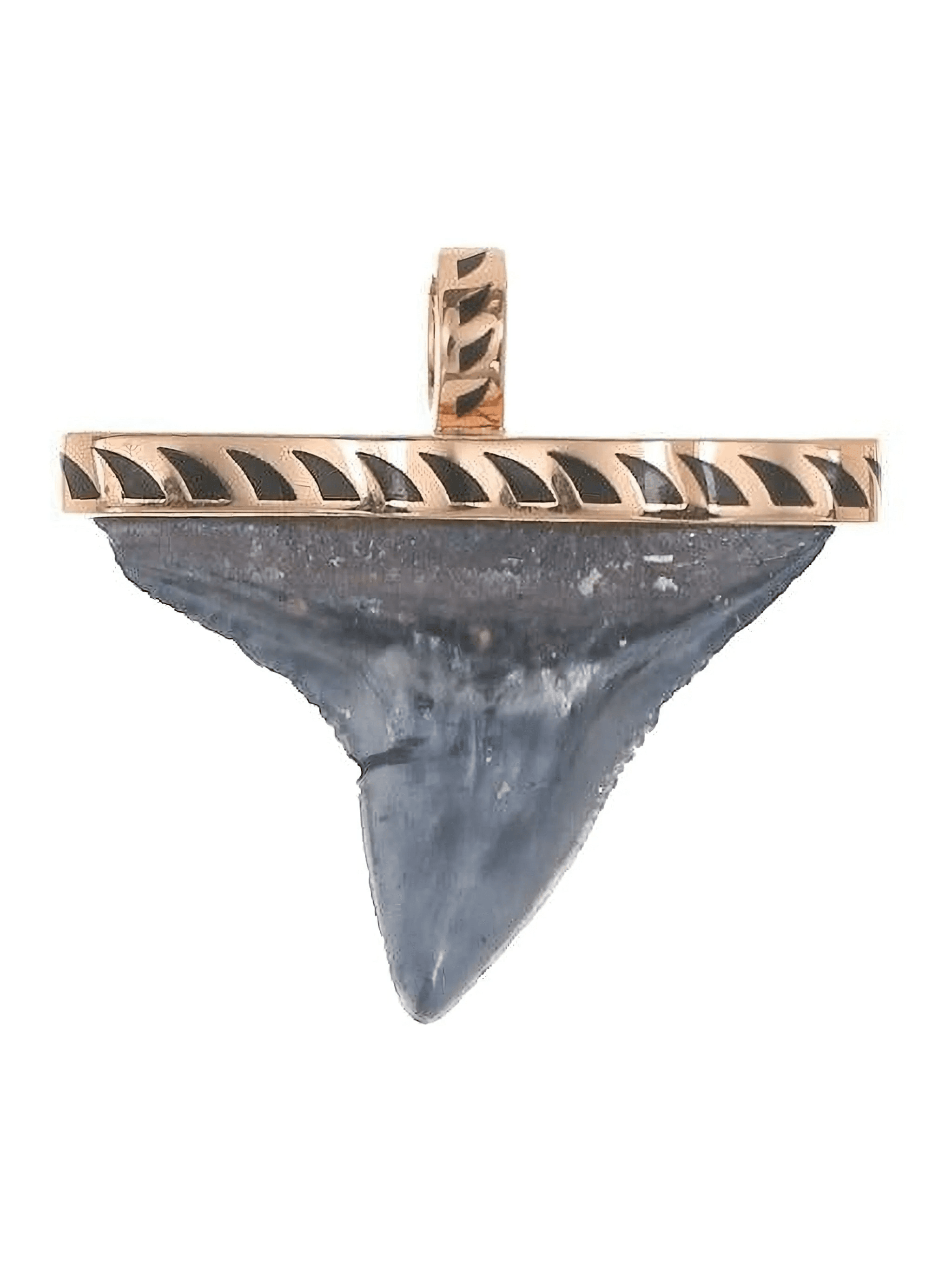 18K rose gold shark-tooth pendant - Image 1