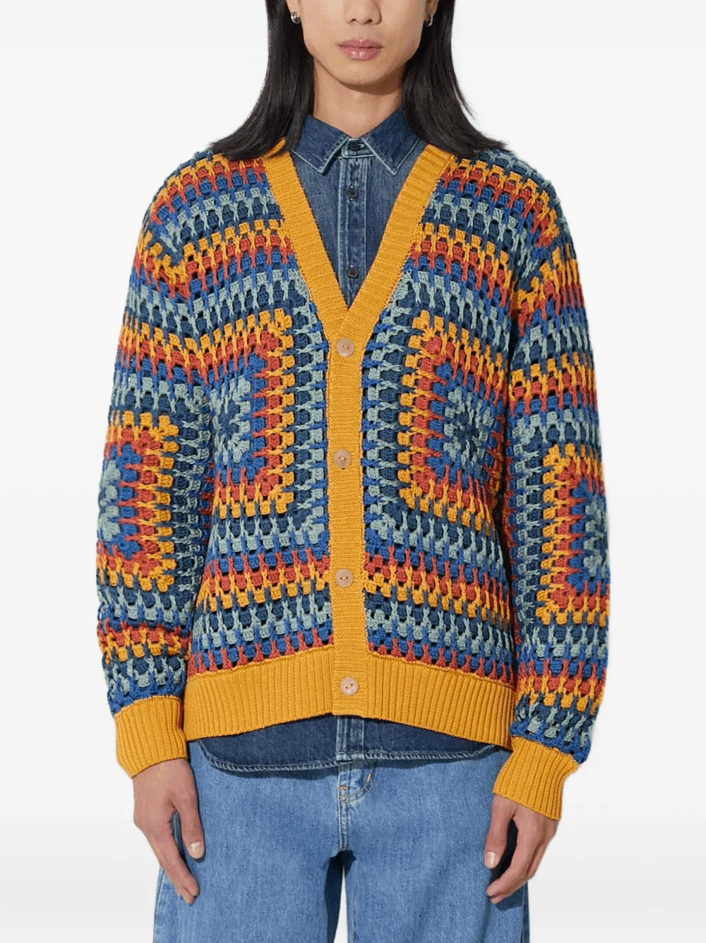 patterned cardigan - Image 1