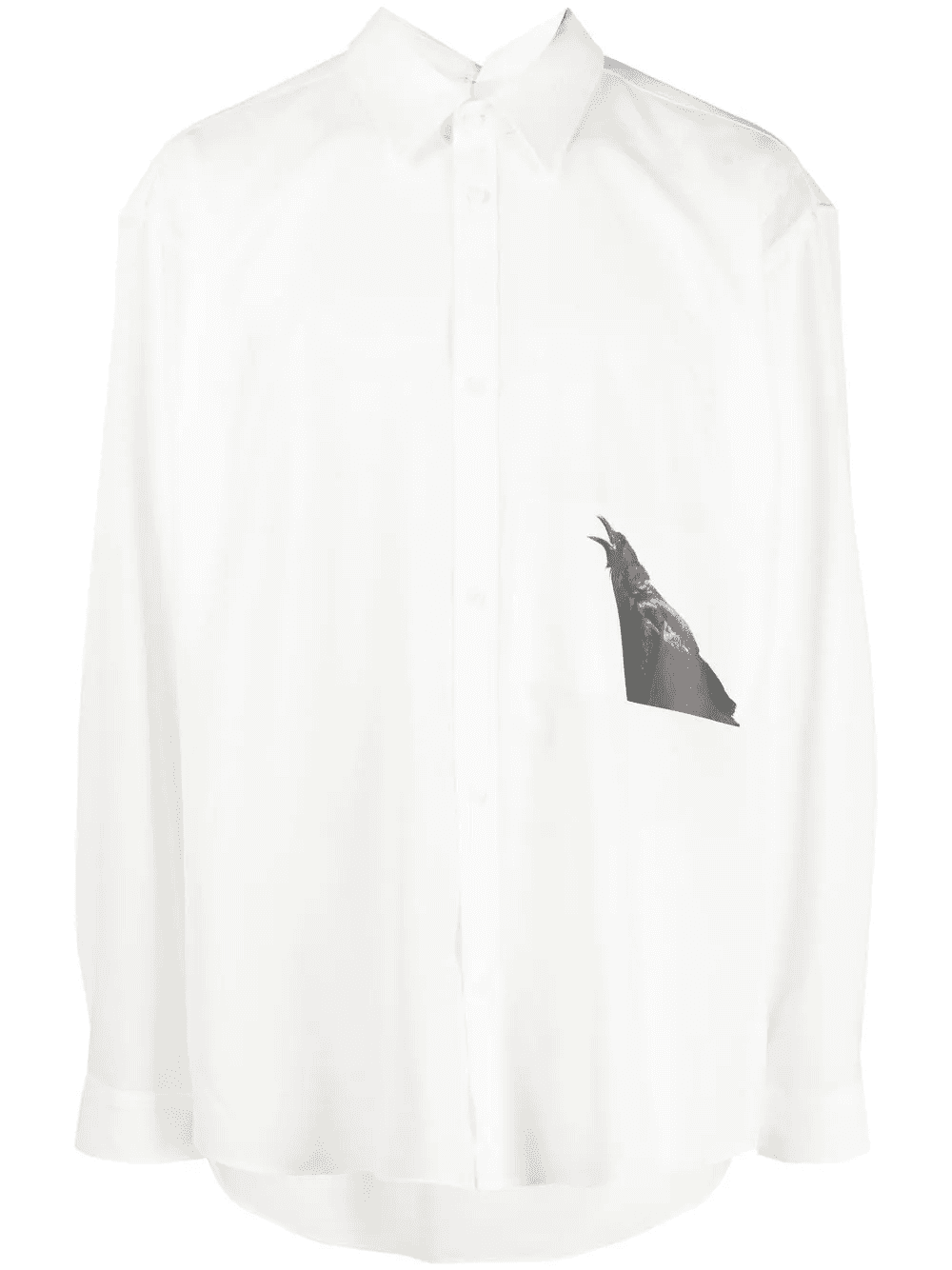 crow-print shirt jacket - Image 1