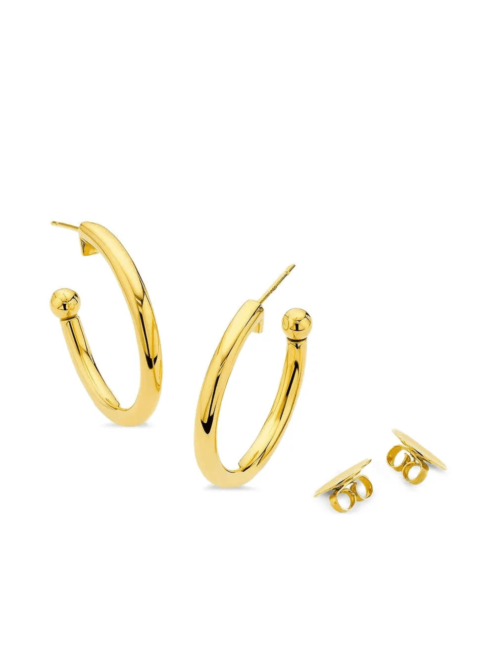 18K yellow gold hoop earrings - Image 1