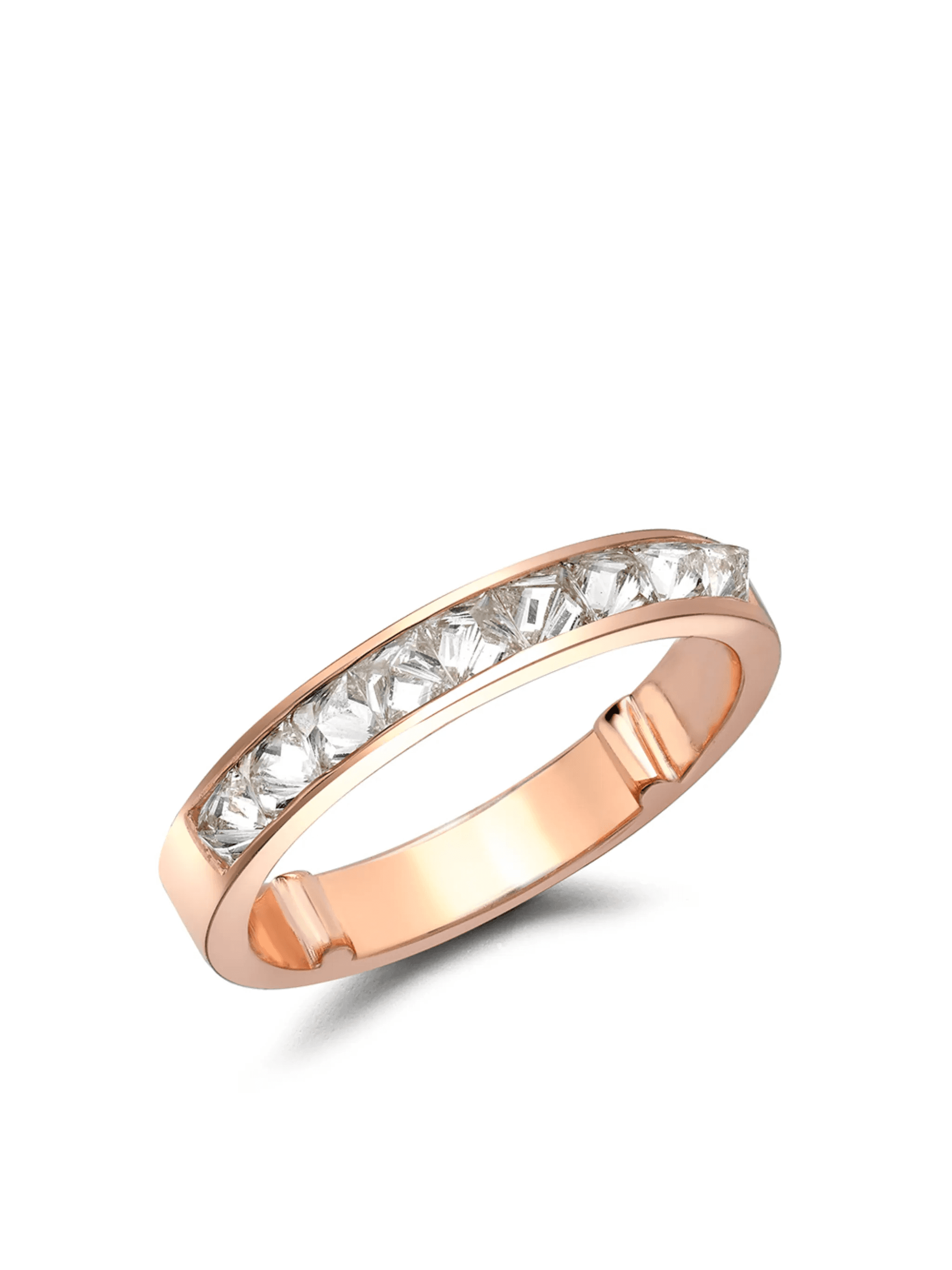 18kt rose gold RockChic half-eternity diamond ring - Image 1