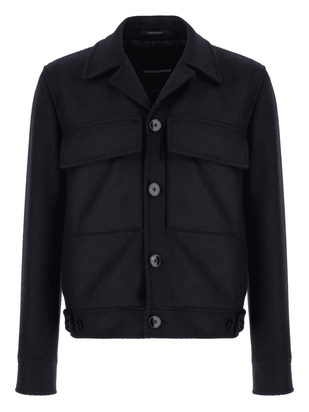 flap-pocket notched-lapel jacket - Image 1