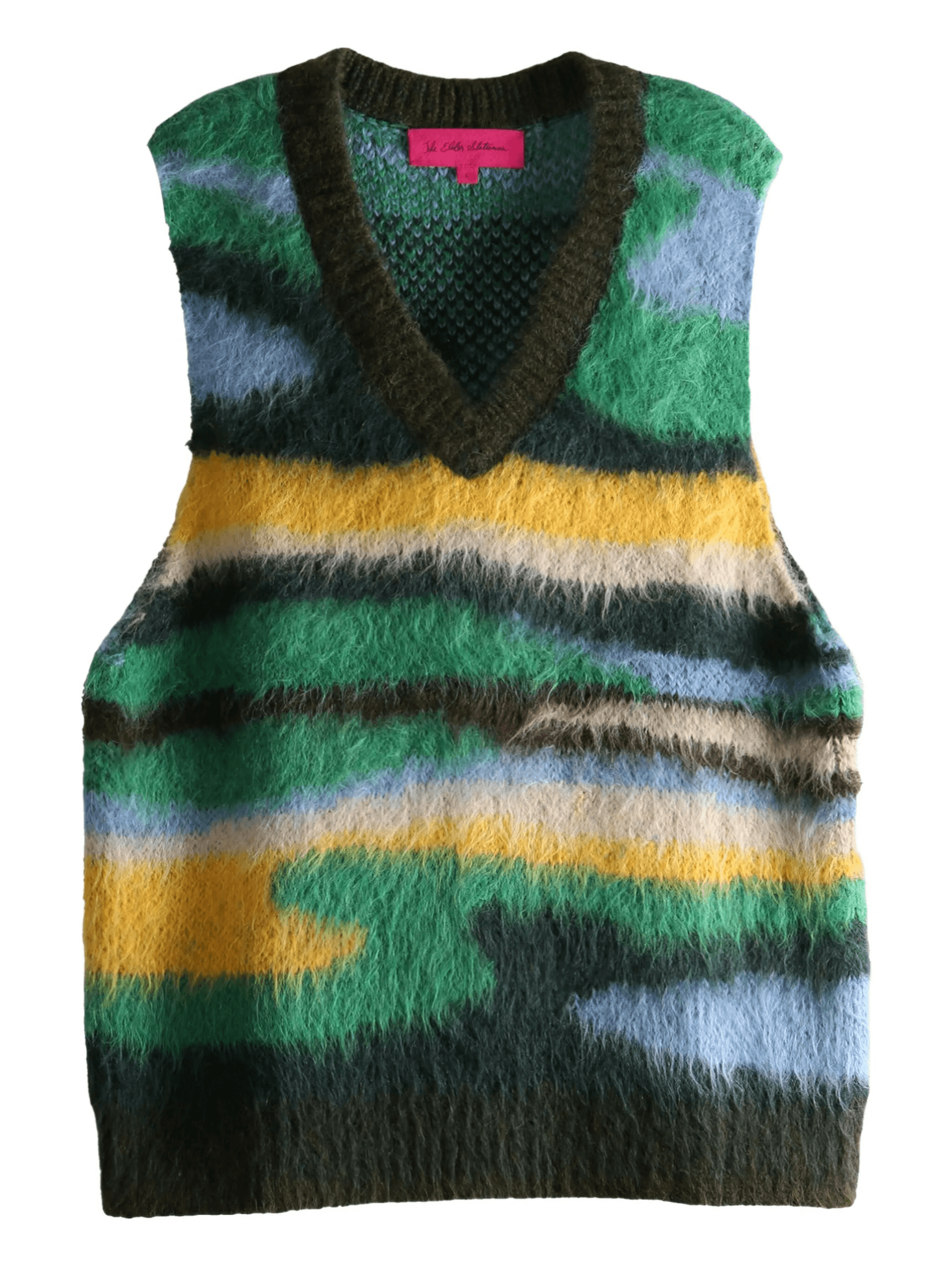 striped V-neck vest - Image 1