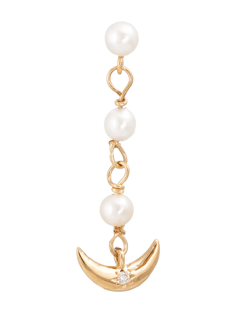 14kt yellow gold Serena pearl-drop single earring - Image 1