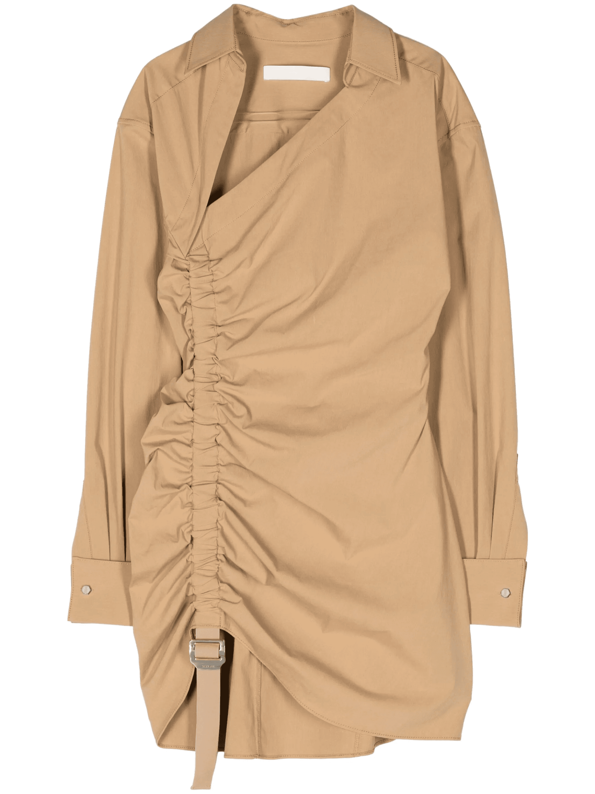 asymmetric gathered mini dress - Image 1