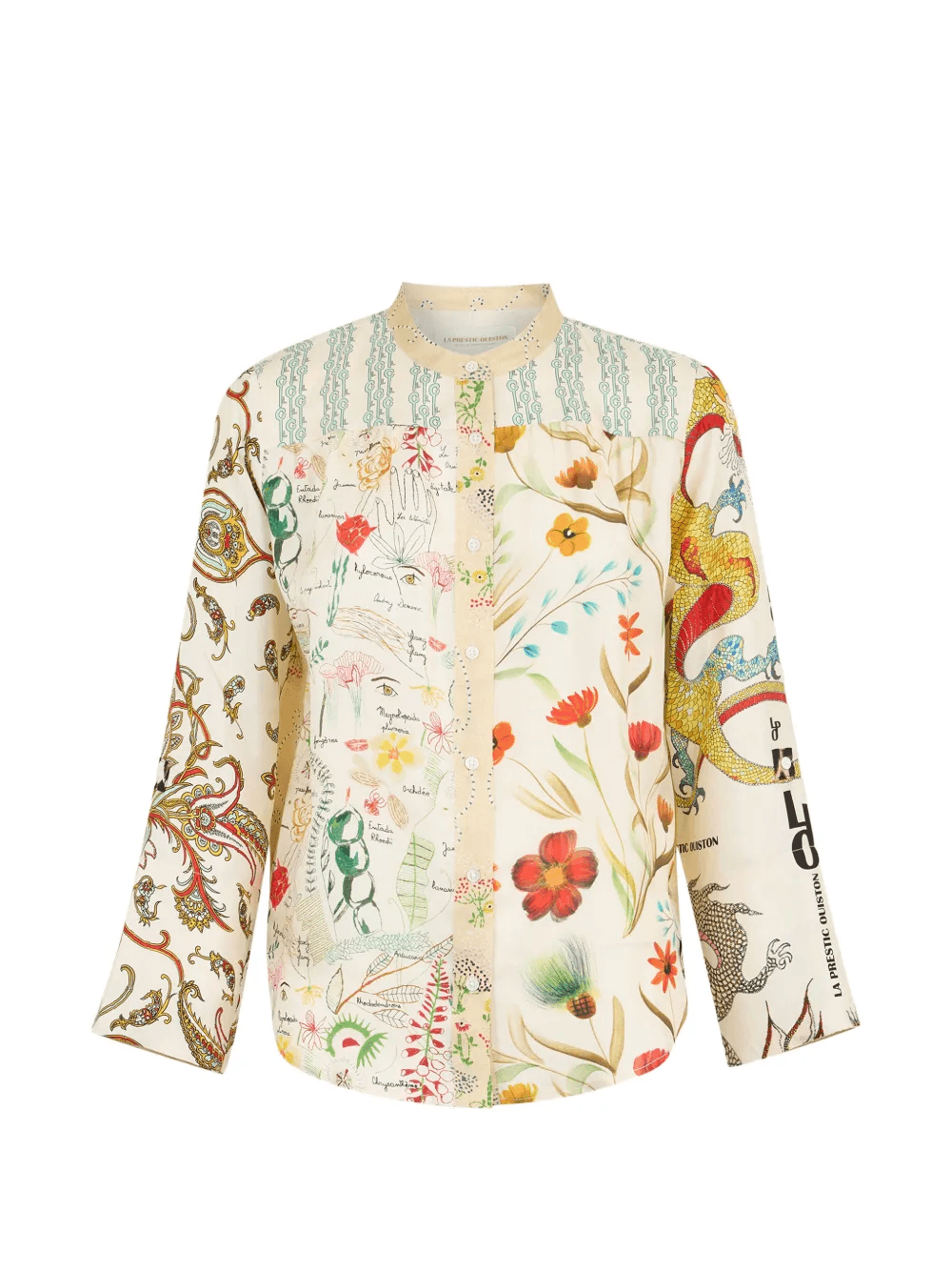 mandarin-collar print shirt - Image 1