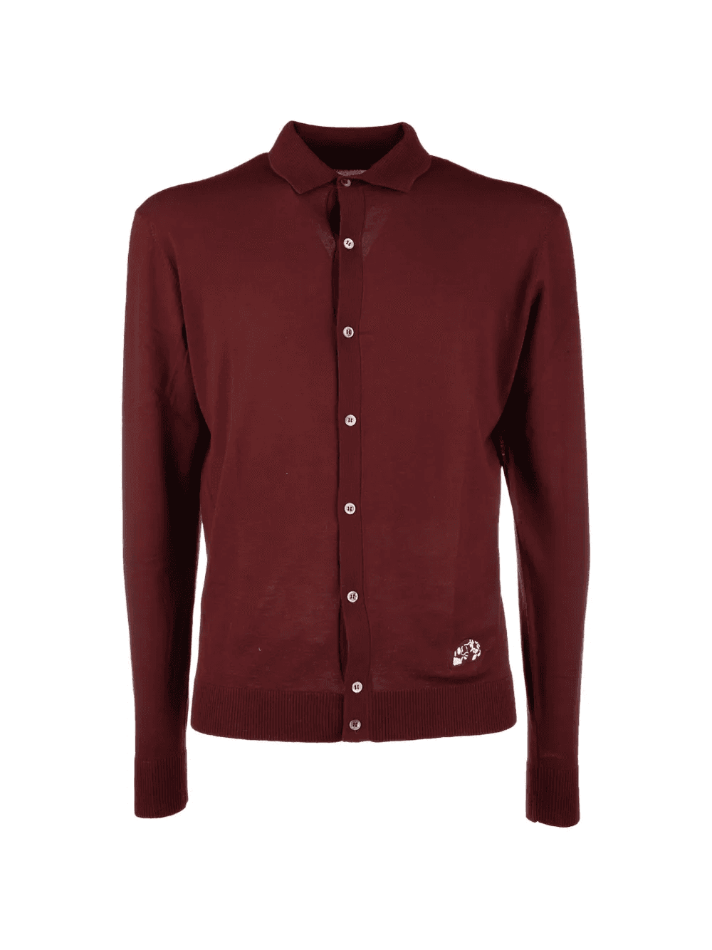 embroidered collared cardigan - Image 1