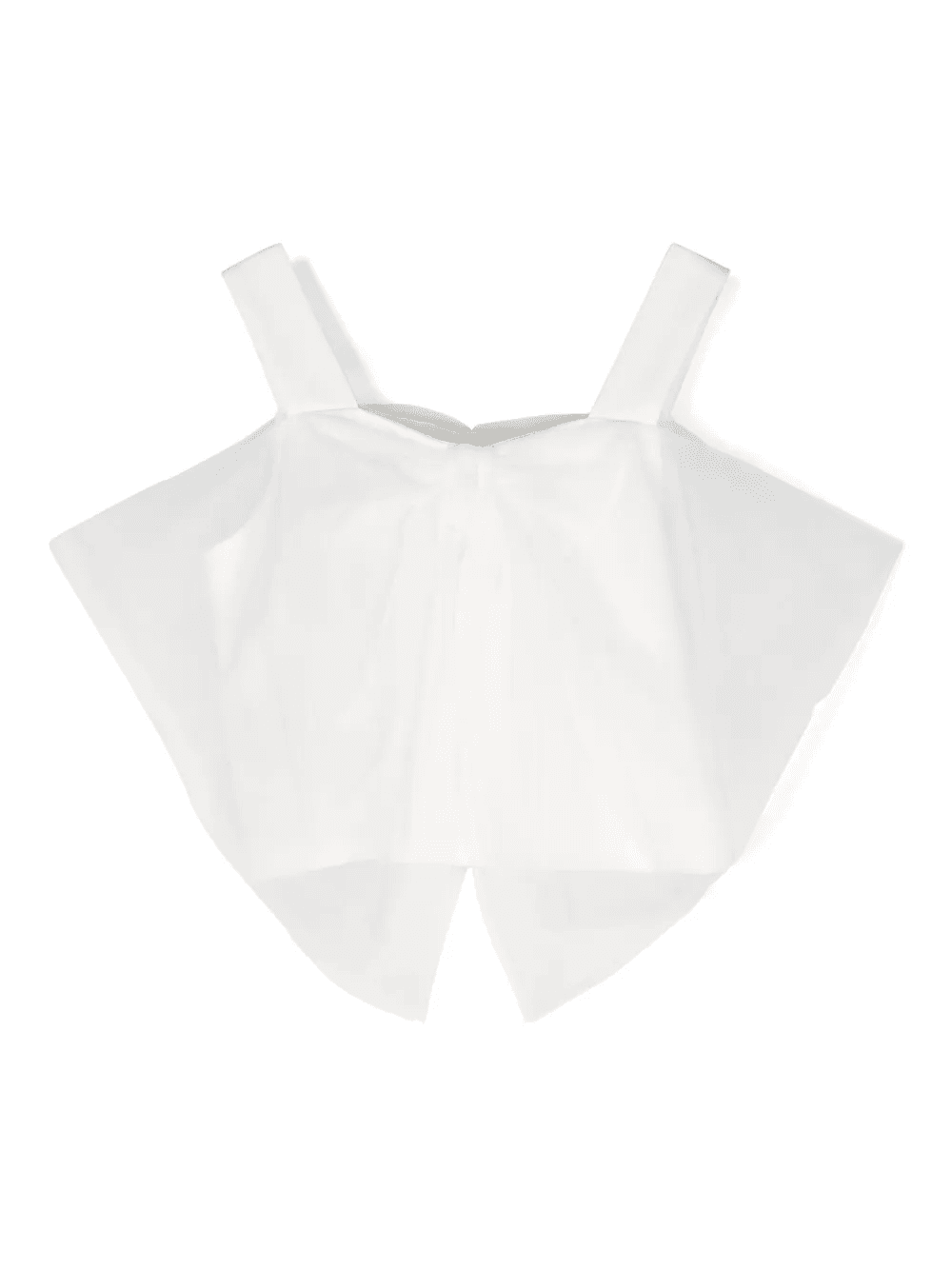 knotted tulle crop top - Image 1