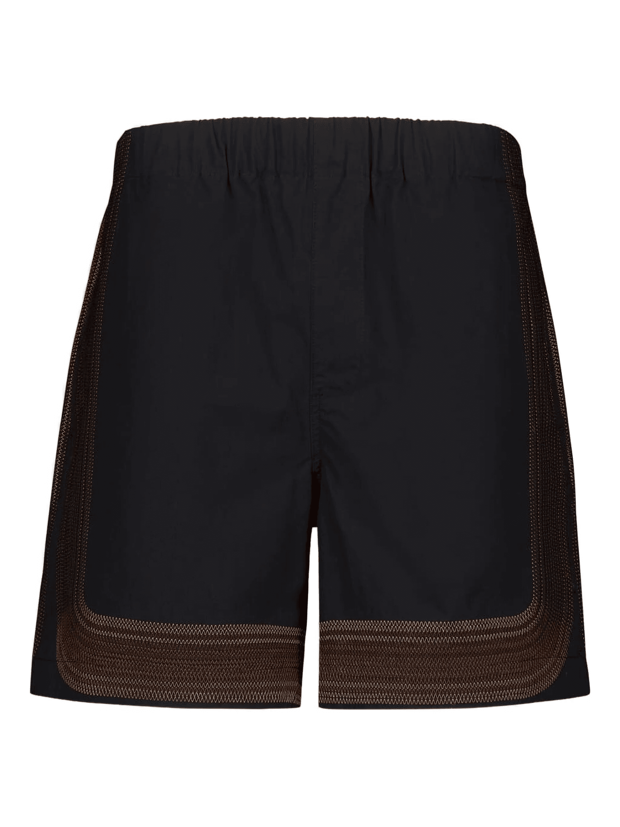 embroidered-detail elasticated-waistband shorts - Image 1