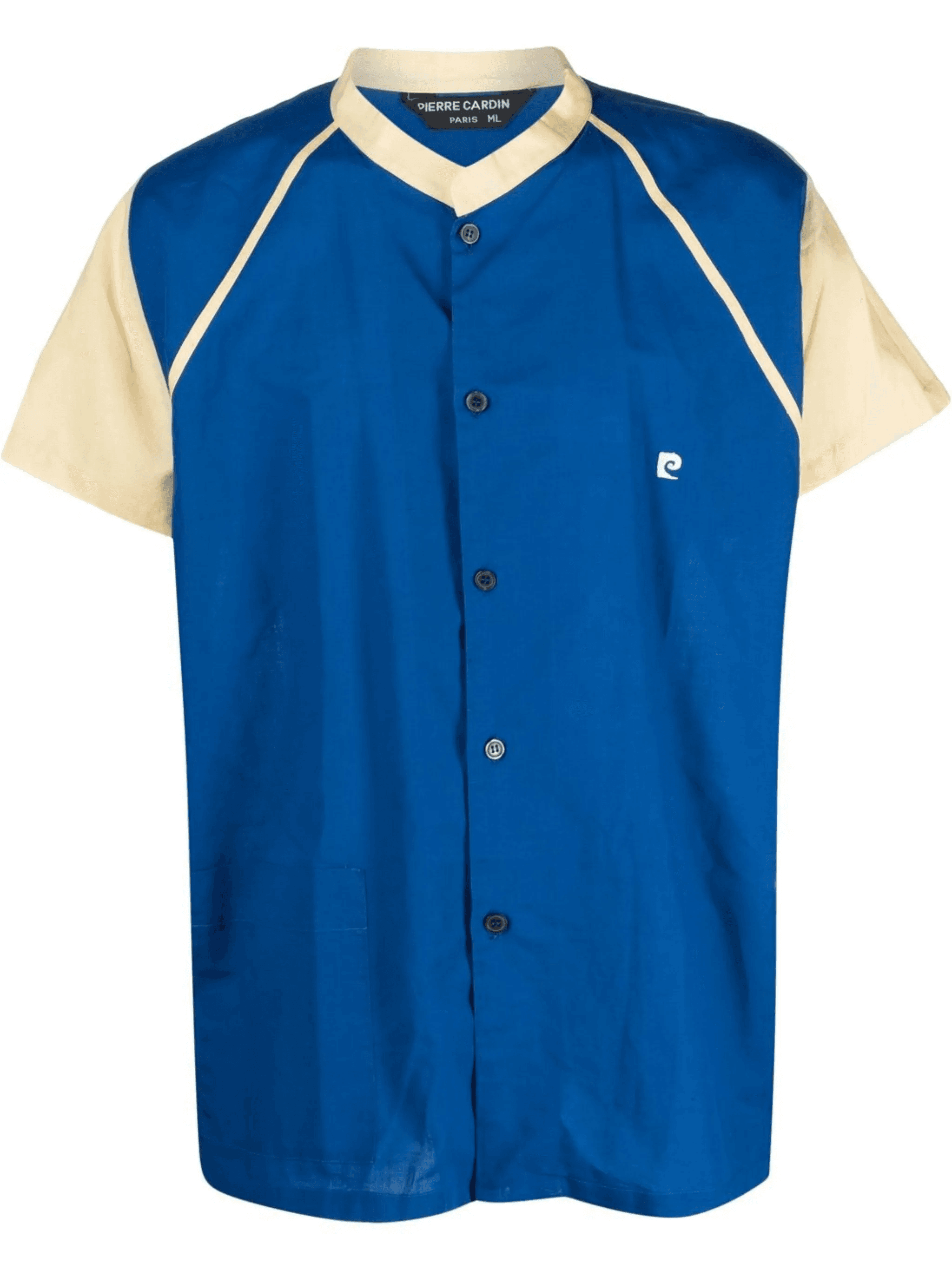 1980s piping detailing short-sleeved shirt - Image 1