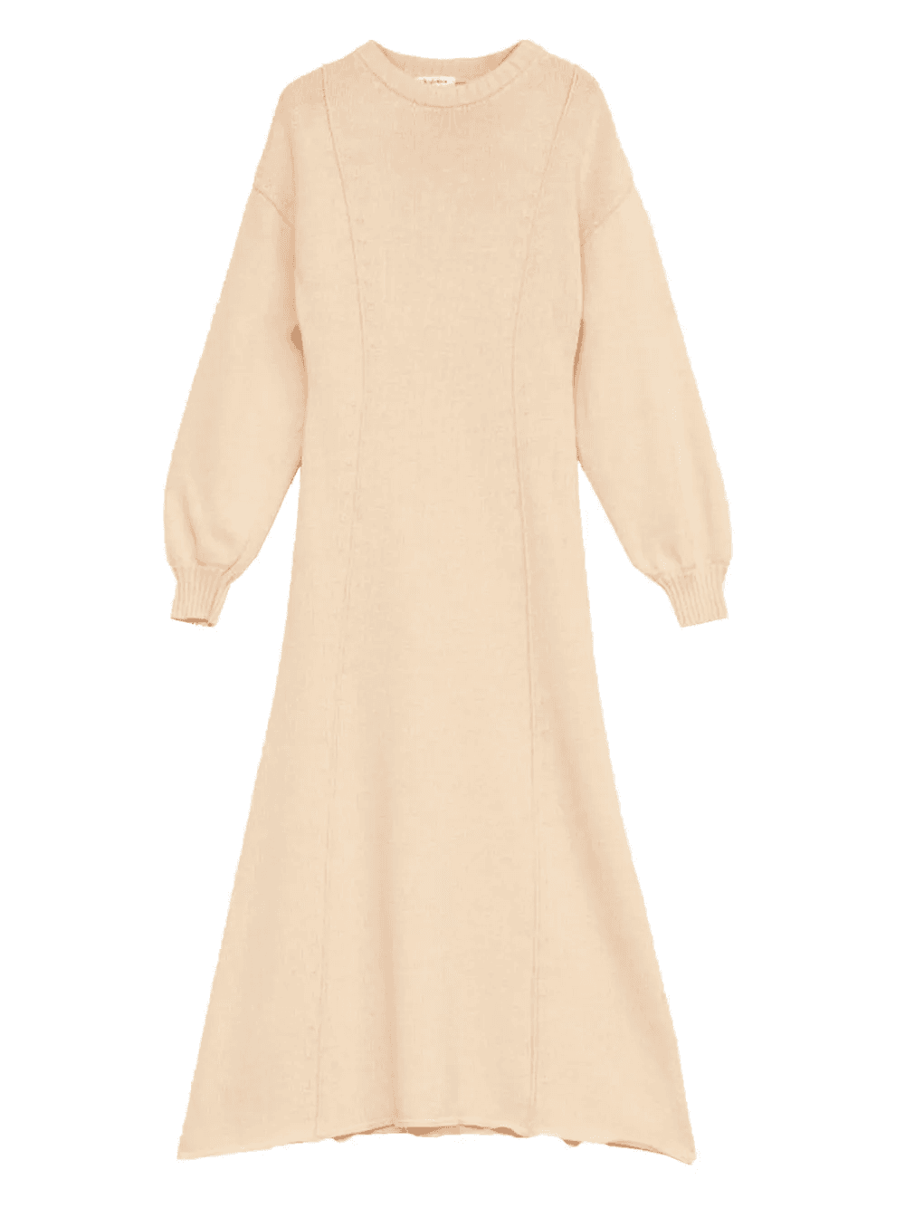 cuffed-sleeves midi dress - Image 1