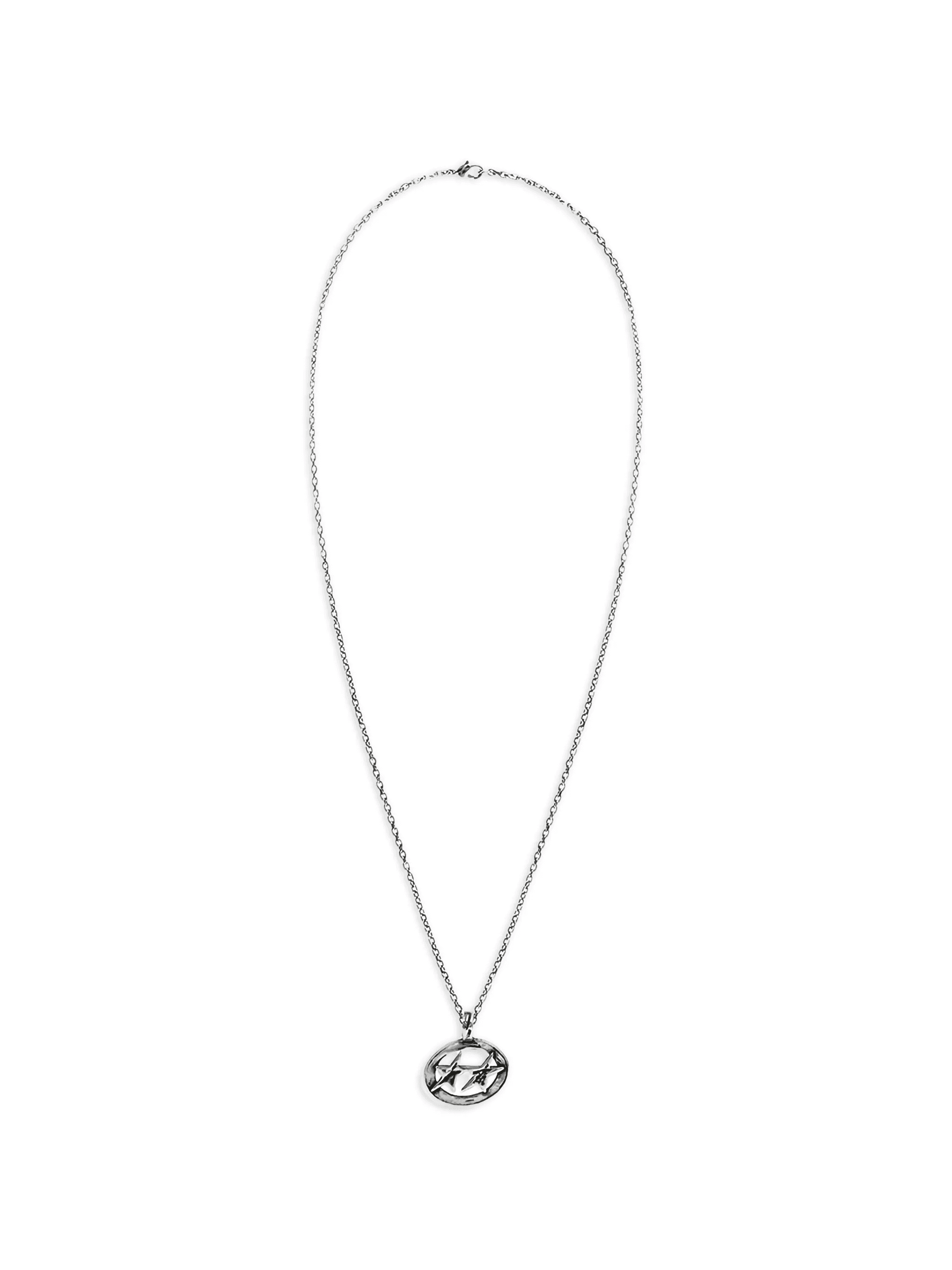 star oval sterling silver necklace - Image 1