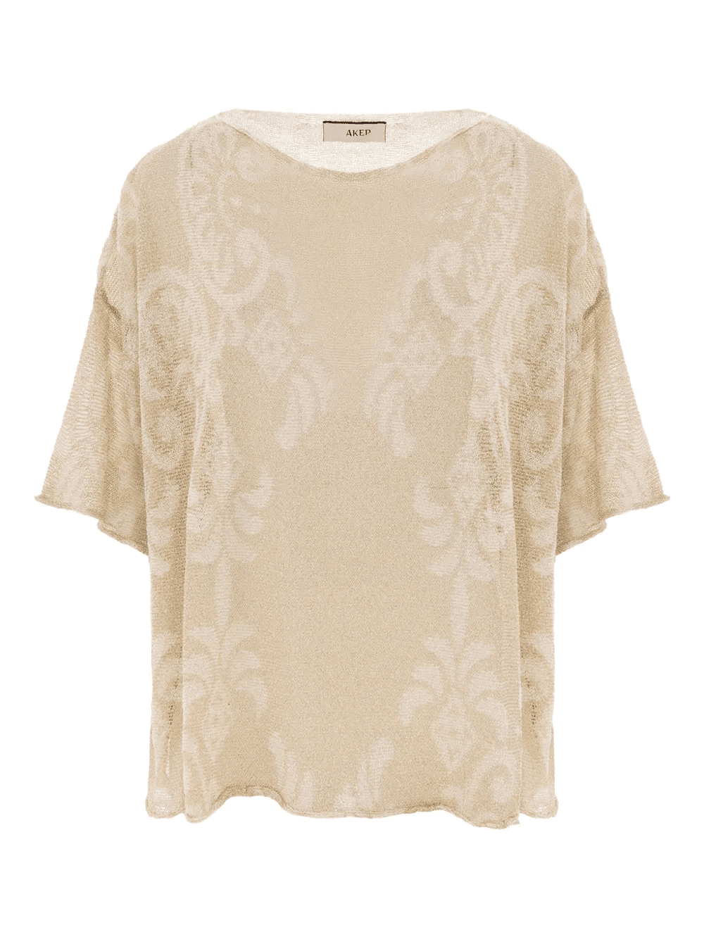 patterned knitted T-shirt - Image 1