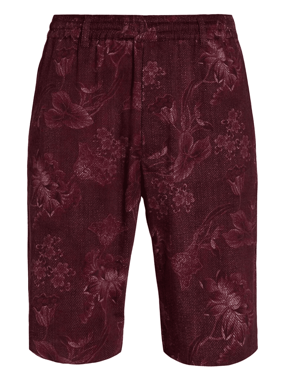 floral-jacquard elasticated shorts - Image 1