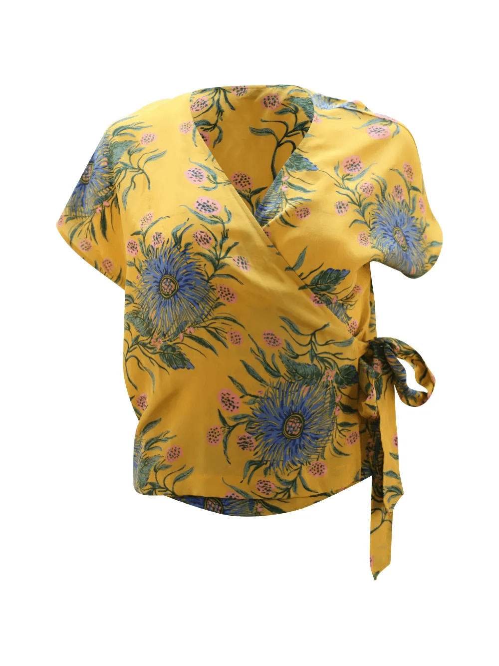 side-tie floral-print blouse - Image 1