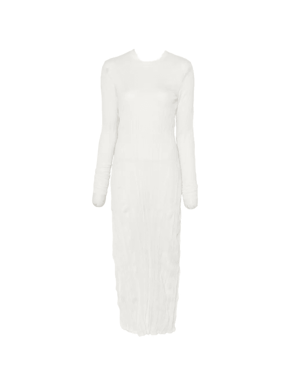 crinkled long-sleeves maxi dress - Image 1