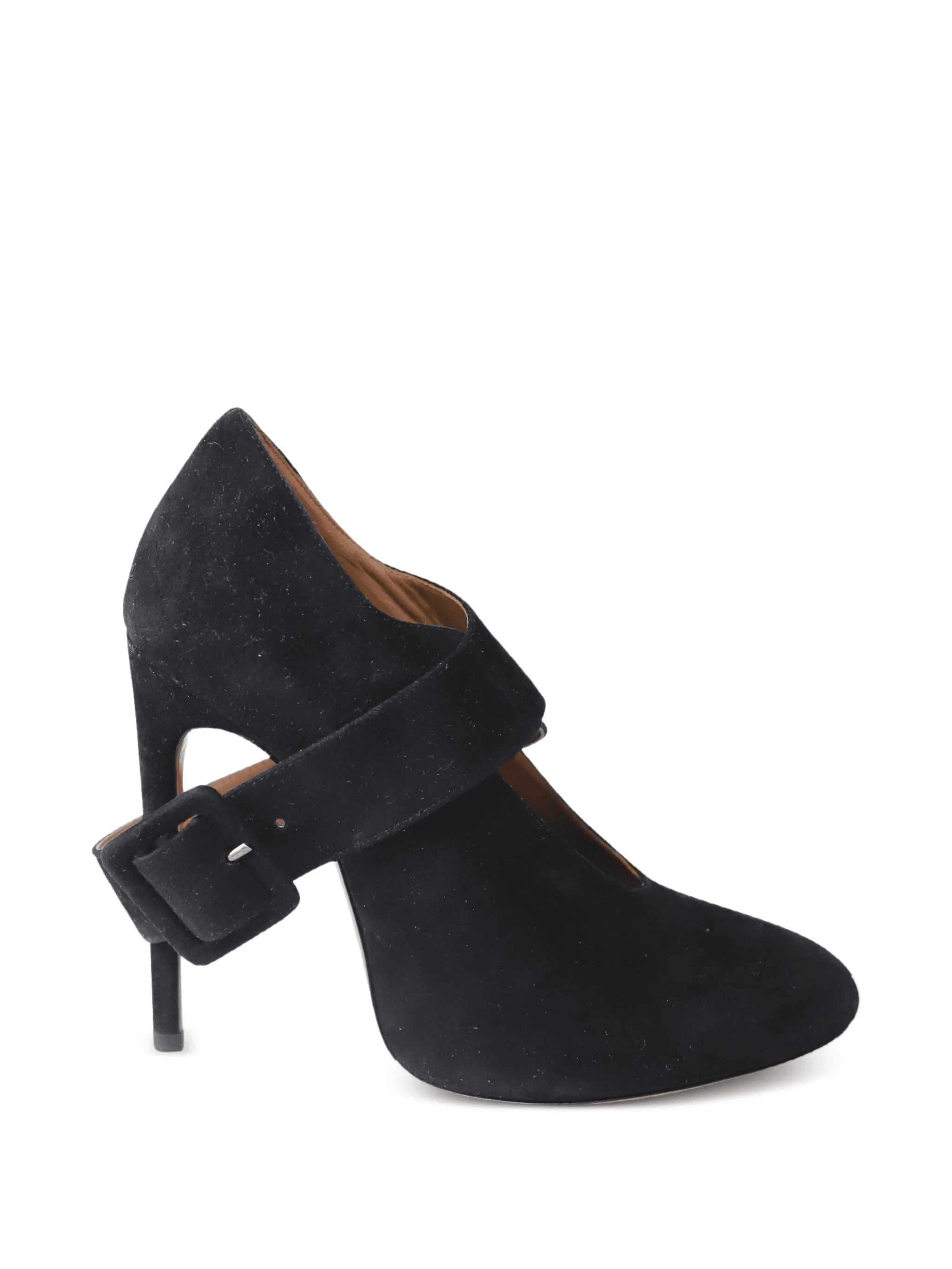 cross-strap suede pumps - Image 1