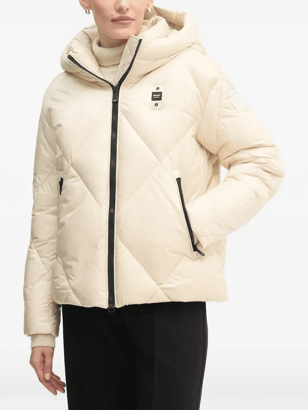 hooded quilted jacket - Image 1