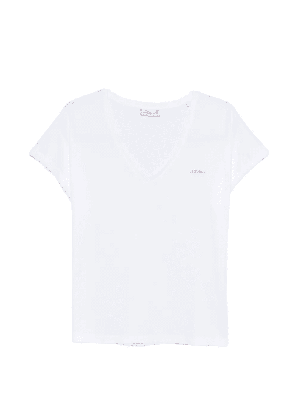 V-neck lettering T-shirt - Image 1