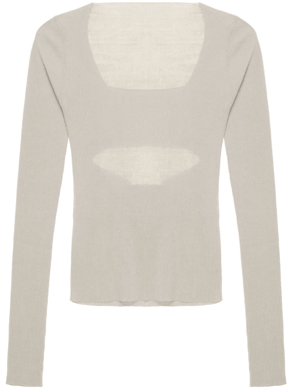 long-sleeve ribbed-knit top - Image 1