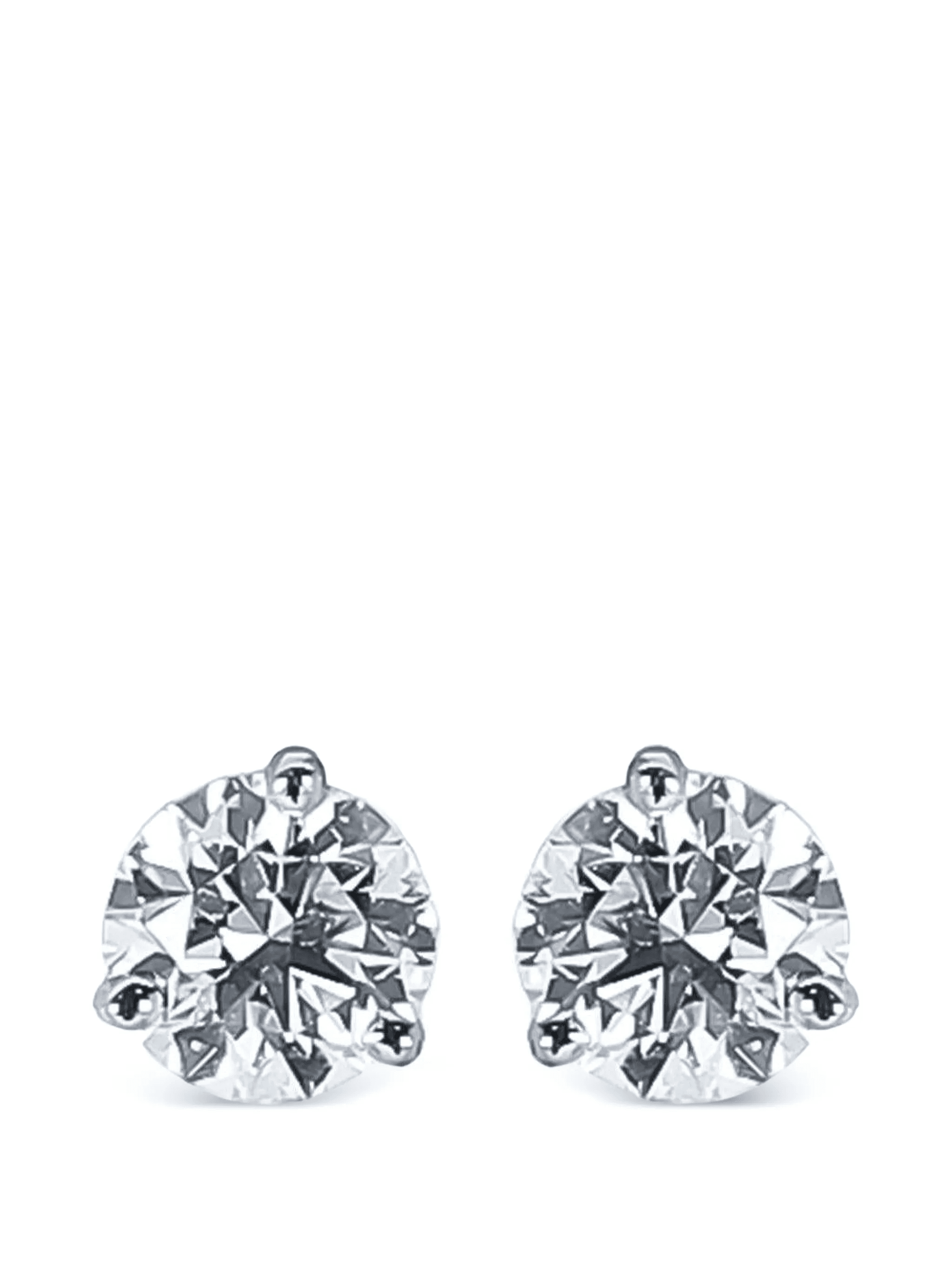 Solitaire diamond stud earrings - Image 1