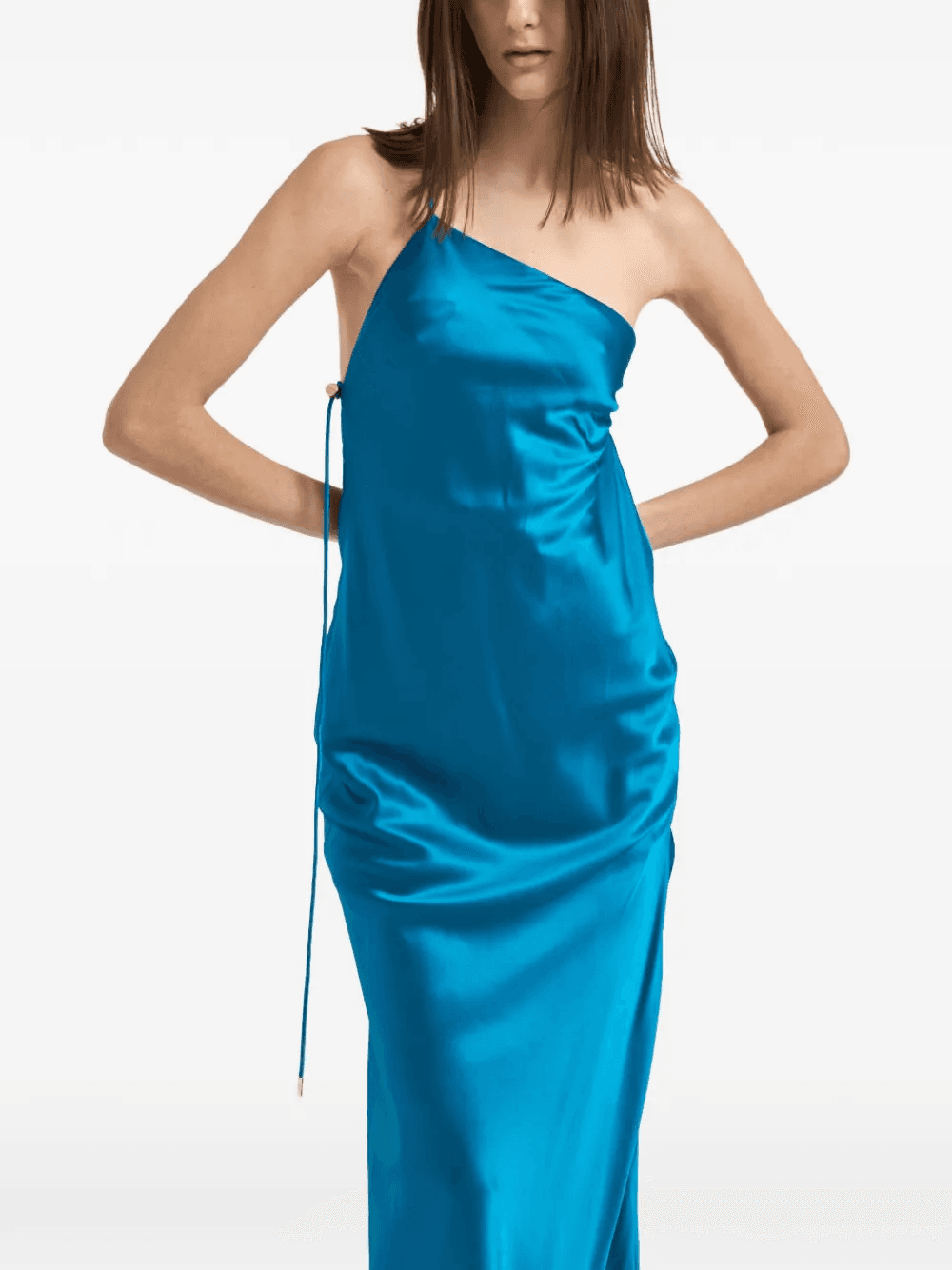 asymmetrical-neck maxi dress - Image 1